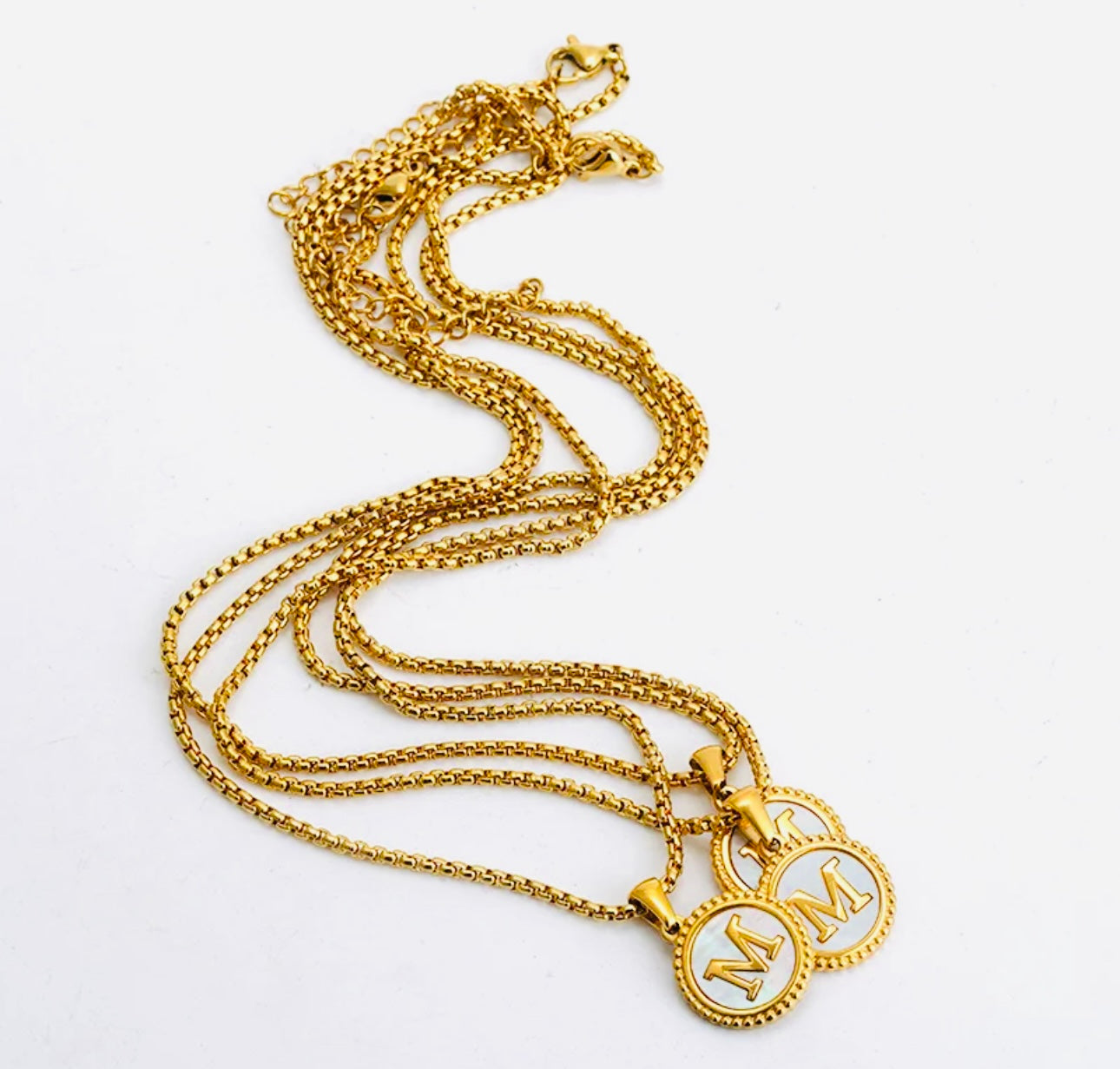 Alpha charm necklace