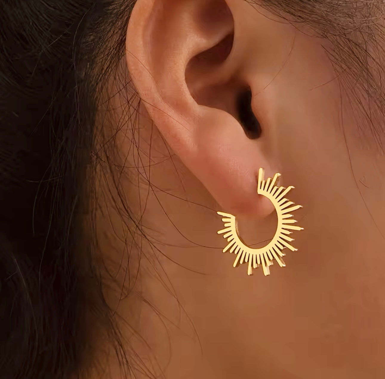 Sunburst Flat Studs