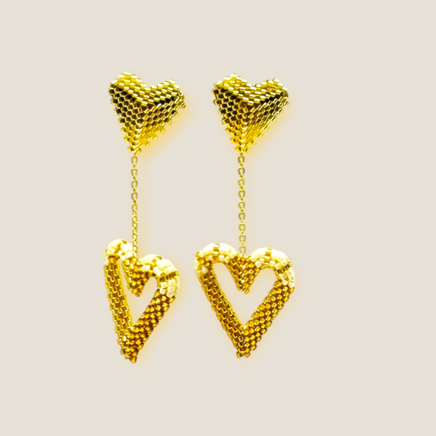 Golden Love drop earrings