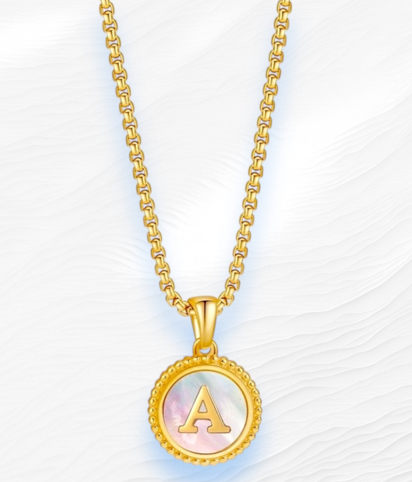 Alpha charm necklace