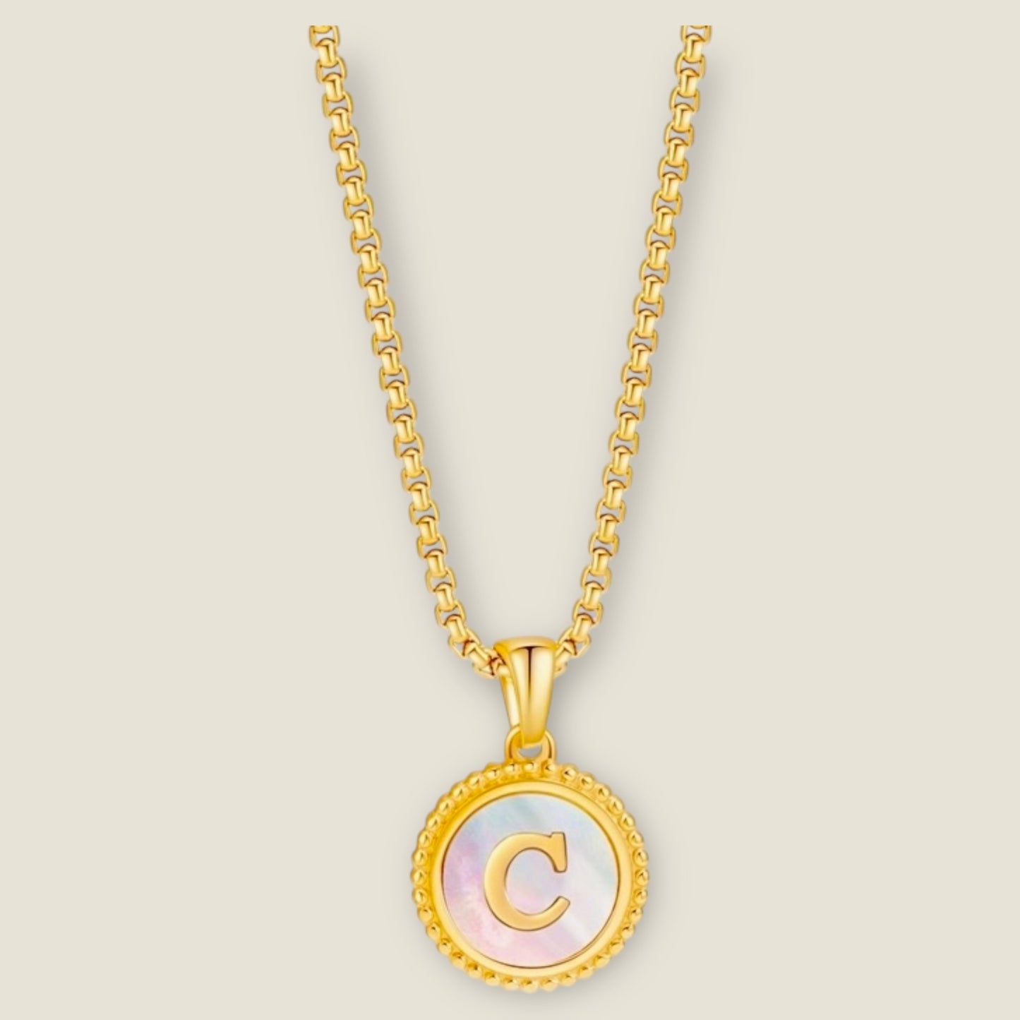 Alpha charm necklace